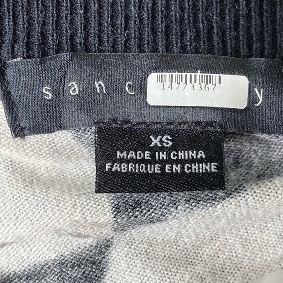 Sanctuary The Cityscape Cardi Black Warped Check Cardigan Relaxed Fit Size XS - Picture 10 of 11